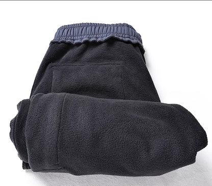 Autumn and winter loose ankle multi pocket work pants for men, winter oversized sports pants, trendy brand with plush and thick.