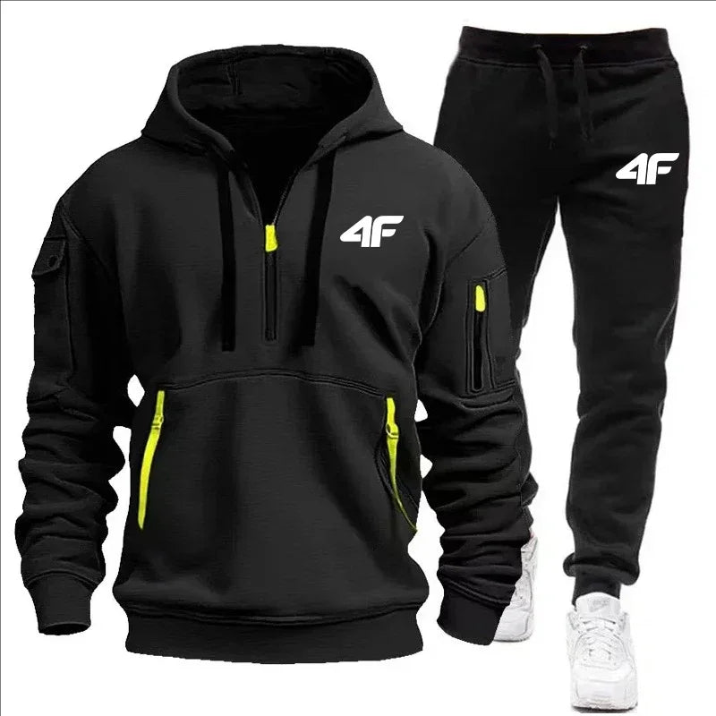 Slow jogging stylish quality sports outfit. Spring/Autumn 2025 new style outdoor fitness fashionable men's pullover + jogging pa.