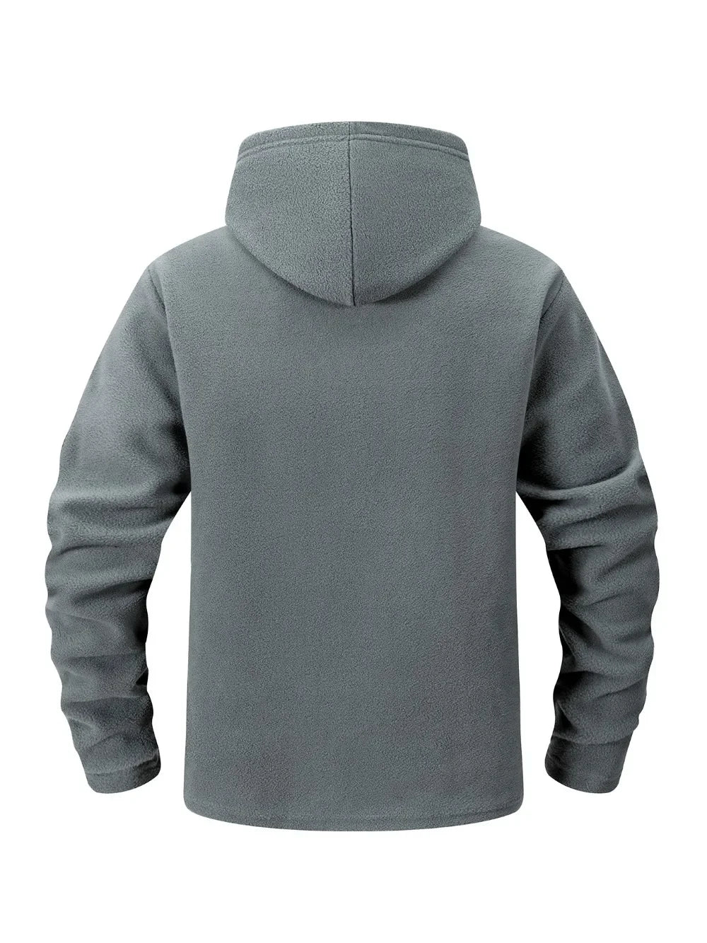 Men's Polar Fleece Zipper Hooded Jacket Autumn Winter Thermal Warm Work Coats Full-Zip Up Windproof Outdoor Hoodie Sweatshirt.