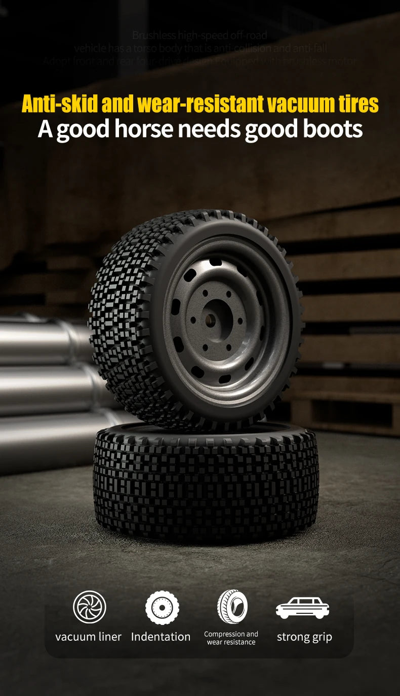 Teeggi 16101 /16102 PRO 1:16 High Speed RC Car With LED Light Drift 70KM/H 4WD RC Off-Road Car Monster Truck Toy For Kid Gifts