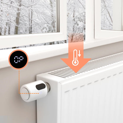 AVATTO 1~6PCS Tuya ZigBee TRV Thermostatic Valve,Smart Thermostat Radiator Actuator With Ambient Light,Alexa Google Home Alice.