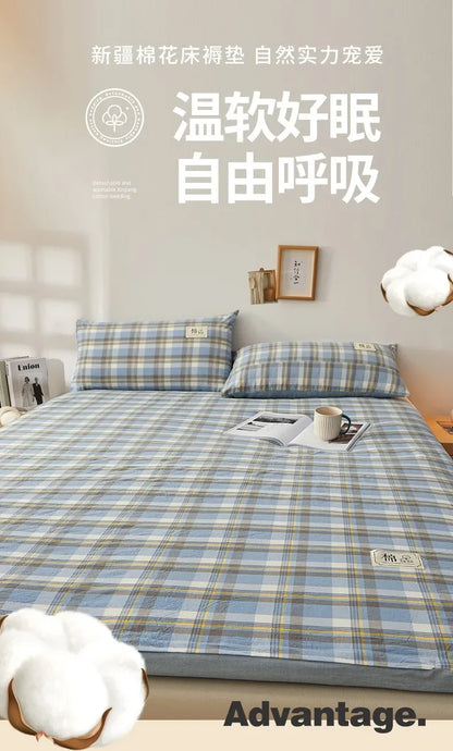 2024 removable and washable Xinjiang cotton mattress mattress fish scale net thickened winter quilt student dormitory mattress.