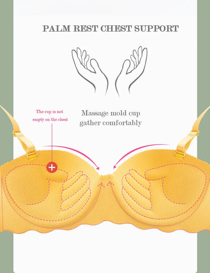 Sexy Push Up Bra for Women Sweet Wireless Brassiere Breathable Seamless Underwear 1/2 Cup Gather Female Lingerie Bralette.