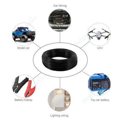 Multicolor Electrical Wire 14 16 18 20 22 AWG Flexible PVC Copper Wire Electronic Cable For Equipment LED Strip Light Speaker.