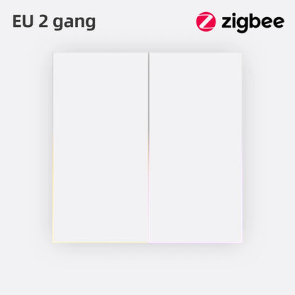AVATTO Tuya Zigbee/WiFi Smart Lichtschalter mit Neutralleiter, Tasten-Rebound-Schalter mit Umgebungslicht-Unterstützung Alexa Google Home.