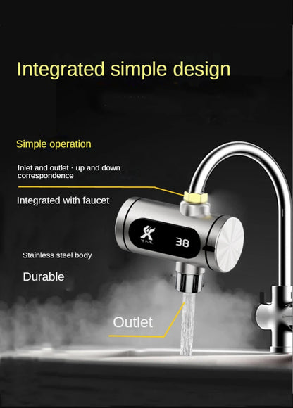 2025 New Kitchen stainless steel electric hot water faucet instant hot heating faucet water heater hot and cold.