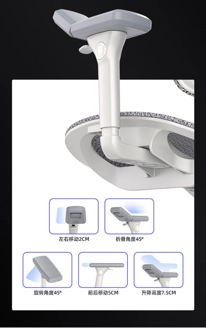 Bequemer ergonomischer Stuhl, drehbare Fußstütze, Räder, luxuriöser Ästhetikstuhl, Executive-Design, moderne Silla-Gamer-Möbel für Erwachsene