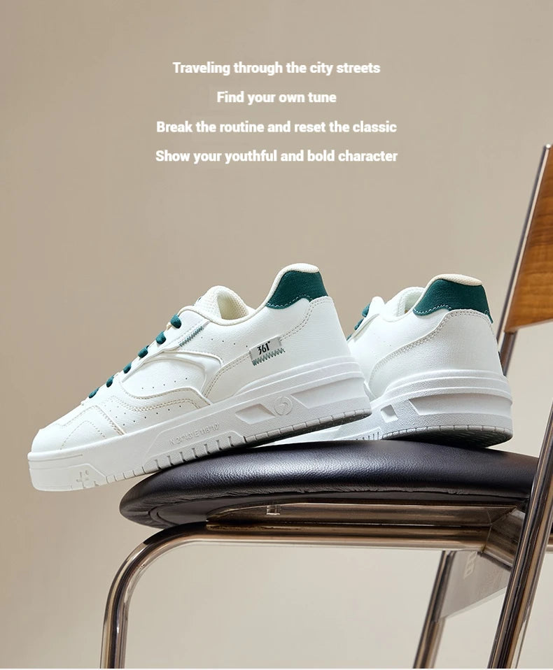 361 Degrees Men's Board Shoes Spring New Casual Versatile Thick Soled Leather Comfortable Trendy Durable Male Sneaker 672516615.