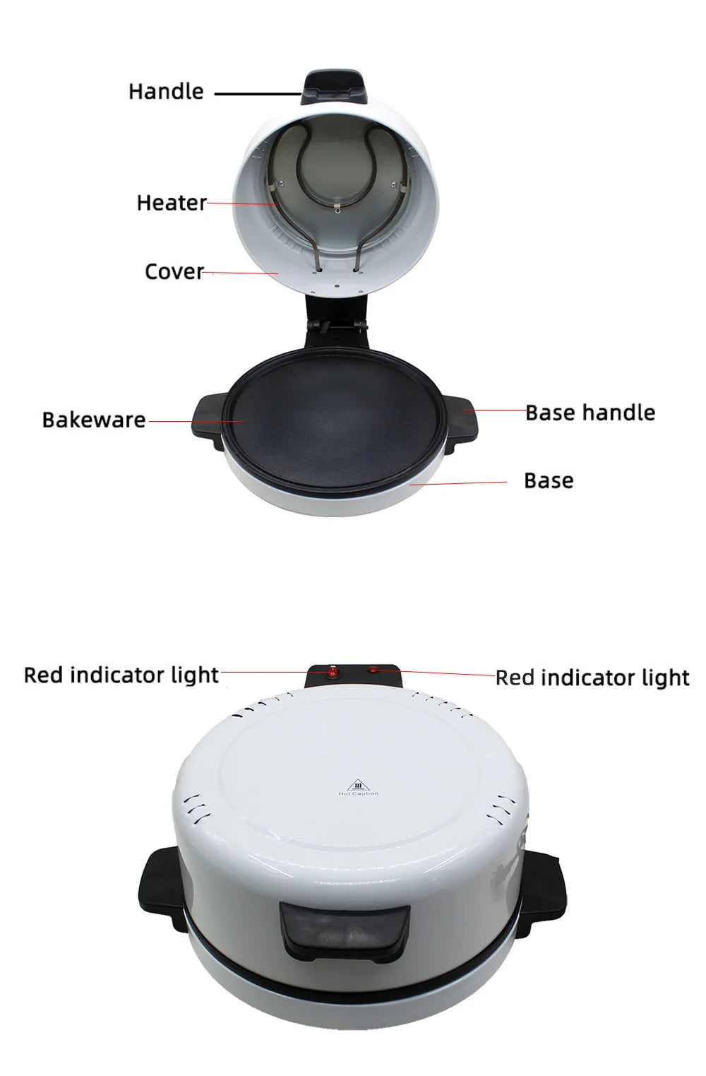 Elektrische Kuchenform Pfannkuchenmaschine 30CM Scone Toaster Steakmaschine 2000W Europäischer Pizza Maker