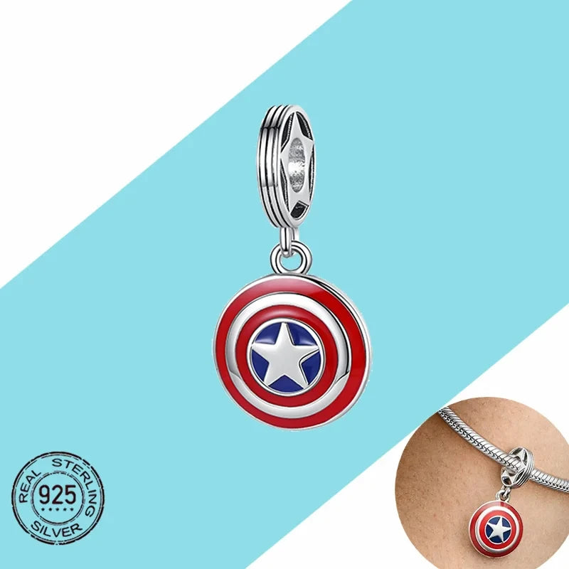 New fashion 100% S925 sterling silver Disney All-Star pendant beads, suitable for the original Pandora bracelet, women's fashion