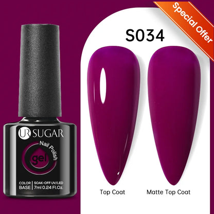 UR SUGAR 7/7.5ml Summer Blue Silver Gel Nail Polish Semi Permanent High Quality Soak Off UV LED Varnishes Nails Art Manicure