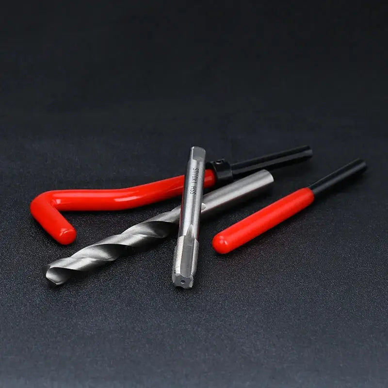 XCAN Gewindereparaturwerkzeug, 25 Stück, M3/M4/M5/M6/M7/M8/M10/M12/14 zur Wiederherstellung beschädigter Gewindeschraubenschlüssel, Spiralbohrer, Handwerkzeug