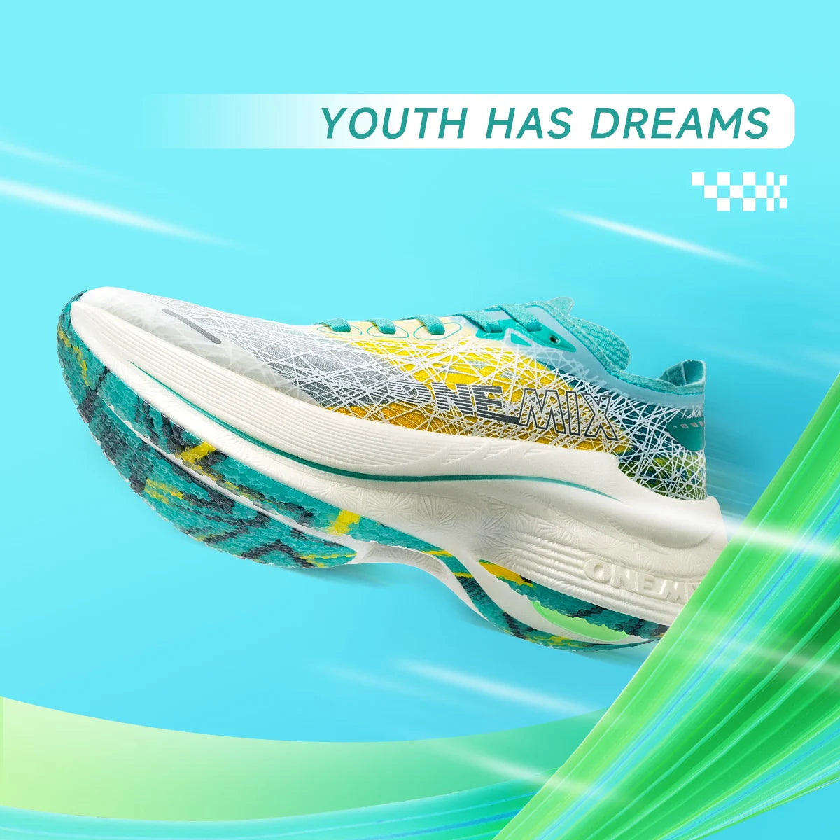 ONEMIX Marathon Carbon Plate Running Shoes Shock Absorption Ultra-light Sports Shoes Rebound Technology Outdoor Men Sneakers.