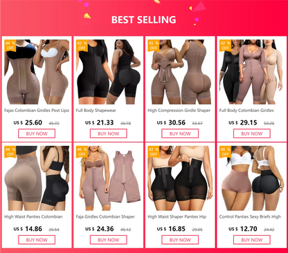 Fajas Reductoras Body Shaper Slimming Sheath Flat Belly Shapewear Tummy Control Bodysuit Postpartum Bodices Girdles Woman Corset.