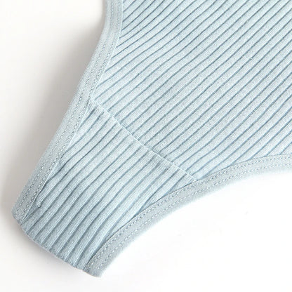 WarmSteps 10PCS Women's Panties Set Simple Striped Thongs Female Cotton Underwear Sexy Lingerie Cozy Sports G-Strings Underpants.