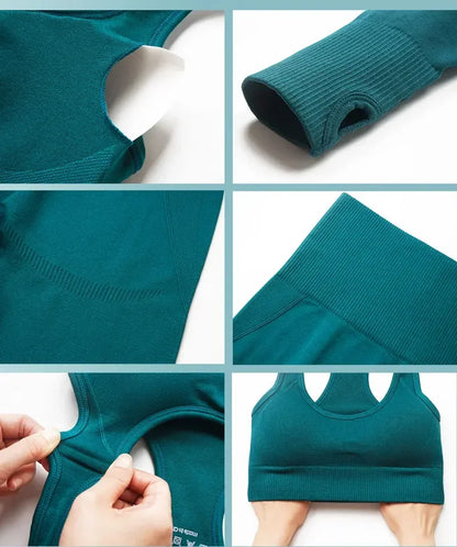 Seamless Sports for Women Yoga  Workout Fitness Wear High Waist Leggings Gym.