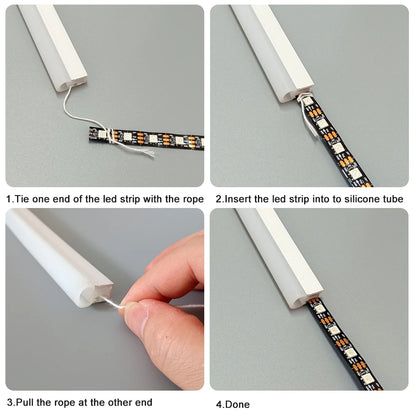 IP67 Waterproof Led Neon Silicone Flexible Cover Tube Suitable For WS2812B WS2811 5050 RGB 5mm 8mm 10mm 12mm PCB Light Strip.