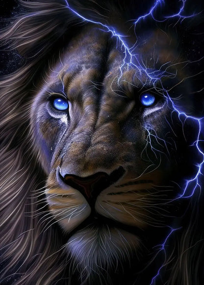 Black and Golden Light Lion Posters Modern Animal Canvas Painting Picture  Wall Art for Living Room Home Decoration No Frame.