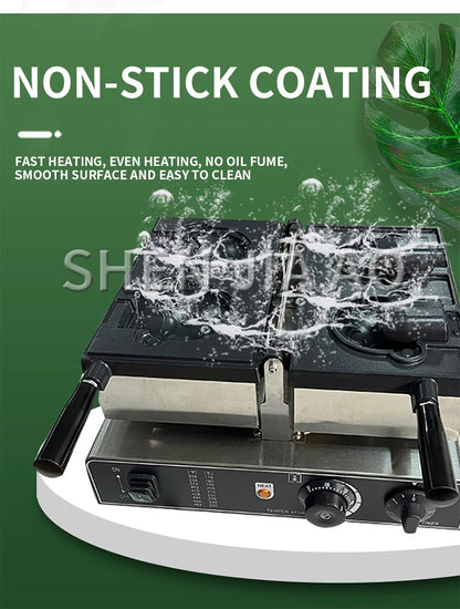 Commercial Taiyaki Bear Shaped Waffle Maker Open Mouth Ice Cream Bear Taiyaki Machine Bear Cone Maker.