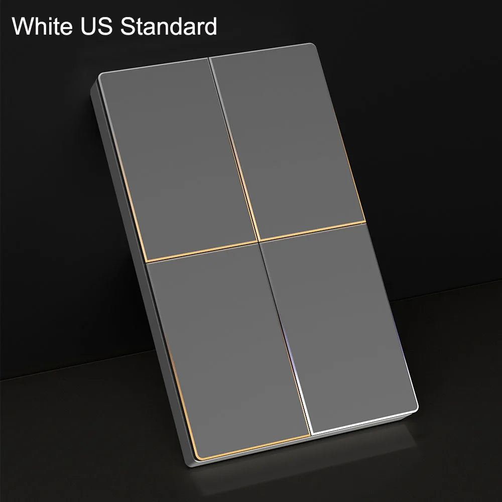 AVATTO Tuya WiFi Smart Lichtschalter US-Standard 1/2/3/4 Gang Druckschalter mit Umgebungslicht Arbeit für Alexa Google Home