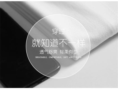 2PCS 100% Cotton Solid T Shirts Men's and Women's Short Sleeve White Tees Casual Breathable Loose Round Neck T-shirt Couple Tops.