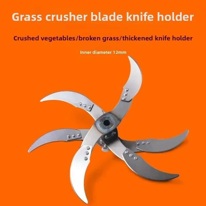 Agricultural Fruit And Vegetable Crusher 4/6 Blade Breeding Cutter Electric Drill Chopper Blade Fits Goose Chicken Feed Grass.