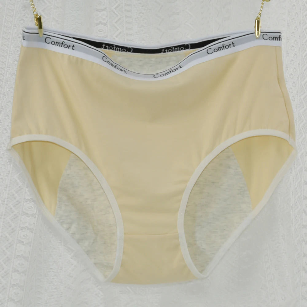 ‌1pc Women's Maternity Menstrual Panties Anti-Side Leakage High Waist Cotton Physiological Period Underwear for Ladies‌ 40-100kg.