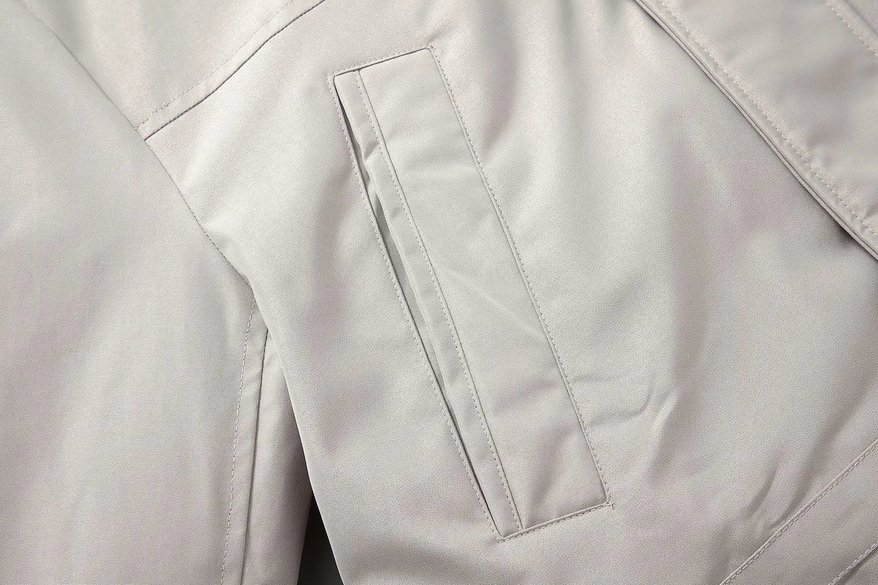 Compass Top Patch Italian Luxury Style  men's Solid color pointy collar single-breasted quilted jacket Nylon Grade 3 waterproof.