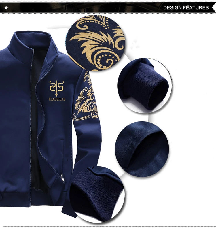 FGKKS 2023 Fashion Sports Men Sets Printed Hoodies Sweatshirt+Sweatpants Suit Mens 2 Pieces Sets Slim Tracksuit Male.