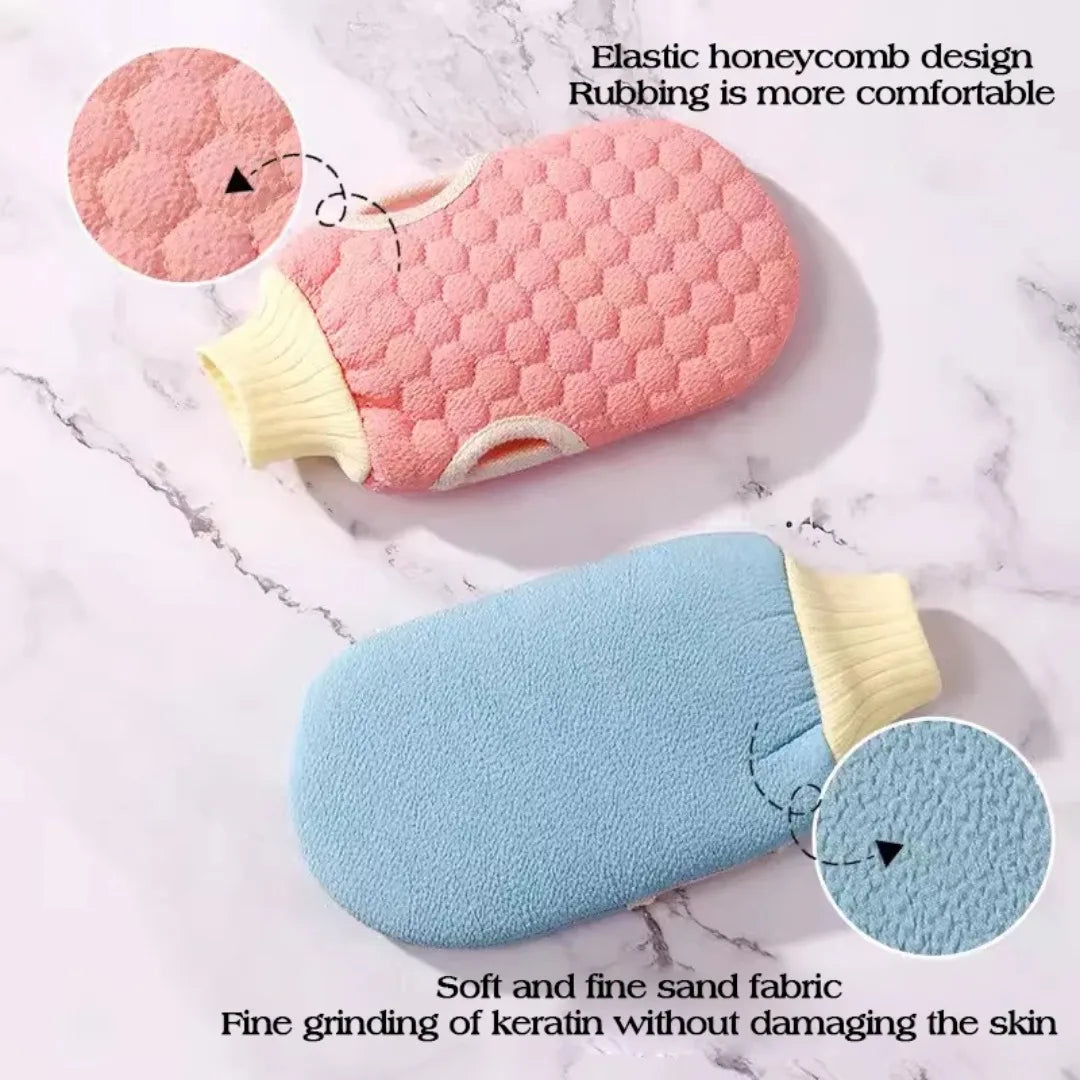 Bath Glove Honeycomb Body Scrub Towel Skin Exfoliating Scrubber Brush Back Body Massage Rubbing Dead Skin Cleansing Bathing Tool.