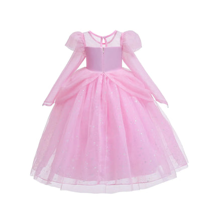 Baby Mädchen elegante Einhorn Blumen Grafik druck Mesh Kleid Kleid Kleidung für Leistung Party Geschenk Mädchen Frühling/Sommer