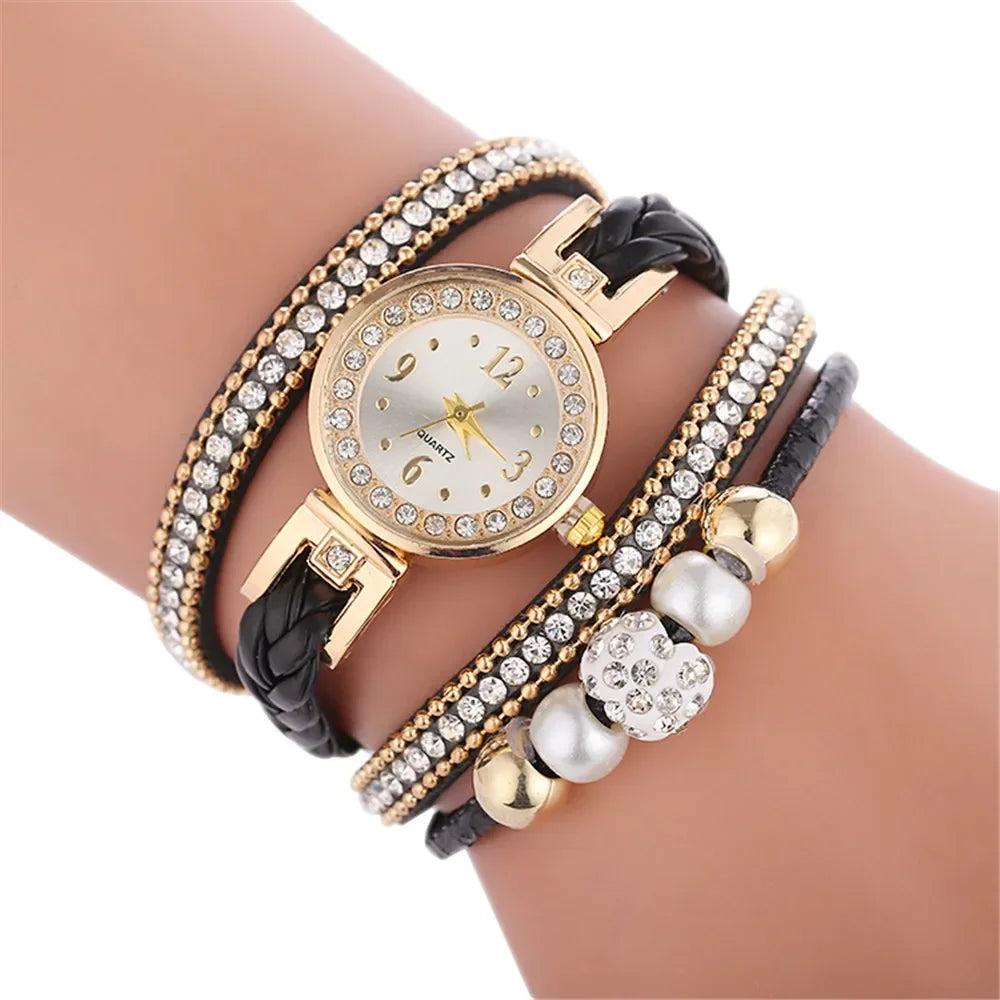 Bracelet Watches for Women Wrap Around Fashion Bracelet Dress Ladies Woman Quartz Wristwatches Women Watch Relojes Para Mujer.