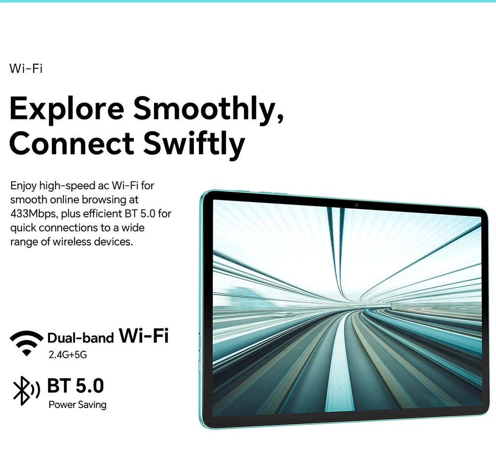 Odea A10 Tablet 10.1" IPS Android 14 T606 Octa-core Max 12GB(4GB+8GB) RAM 128GB ROM Type-C Widevine L1 Earphone Jack Face Unlock.