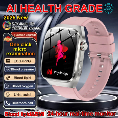 SmartWatch Voice Call Push reminder Physical examination Health Watch Blood Pressure UricAcid Blood Oxygen ECG Sport Smart watch