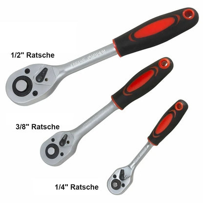 171 stücke Steckschlüssel Set Auto Reparatur Werkzeug Ratsche Drehmomentschlüssel Combo Kit 1/4 3/8 1/2 Ratsche Schraubenschlüssel Schraubendreher-bits Hand werkzeug