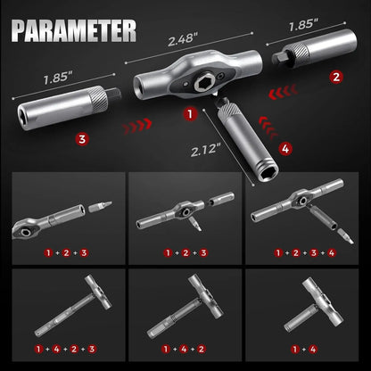 VMAN 24in1 Multifunktions-Ratschenschraubendreher-Set, mehrere magnetische Bits, Mini-Reparatur-Werkzeug-Set, Haushaltswerkzeug für PC und Schreibtisch usw.