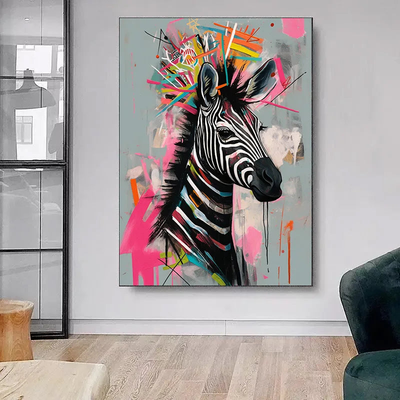 Animation Room Decor Animals Decoration Wall Art Coloured Home Decorations Canvas Painting Graffiti Cartoon Painted Decororation.