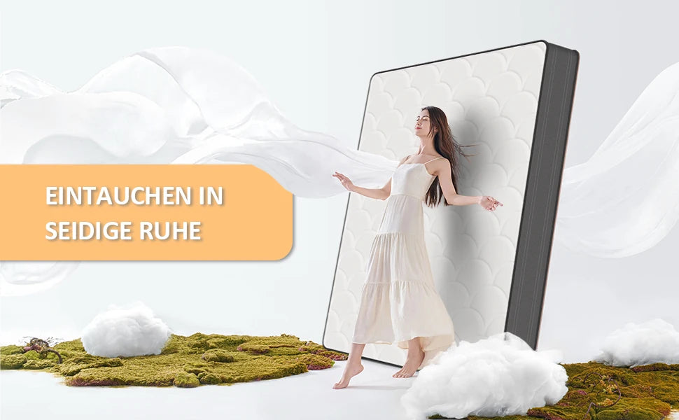 Taschenfederkernmatratze 180×200×22 cm – 7-Zonen Matratze mit Komfortschaum und stabiler Unterstützung H4