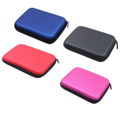 2.5 Inch HDD Box Bag Case Portable Hard Drive Bag for External Portable HDD hdd box case Cable storage Bag Protection Black/Blue.