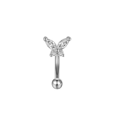 Rook piercing Butterfly Ear Cartilage Eyebrow Tragus Helix Piercing Stud Curved barbell Wholesale Body  Jewelry.