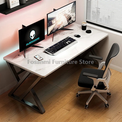 Kompaktes Büro-Schreibtisch- und Stuhl-Set, ergonomischer Computer-Stuhl aus Netzstoff, Tisch zum Spielen, Schreiben, moderne Wohnmöbel, Schreibtische, Stühle-Sets