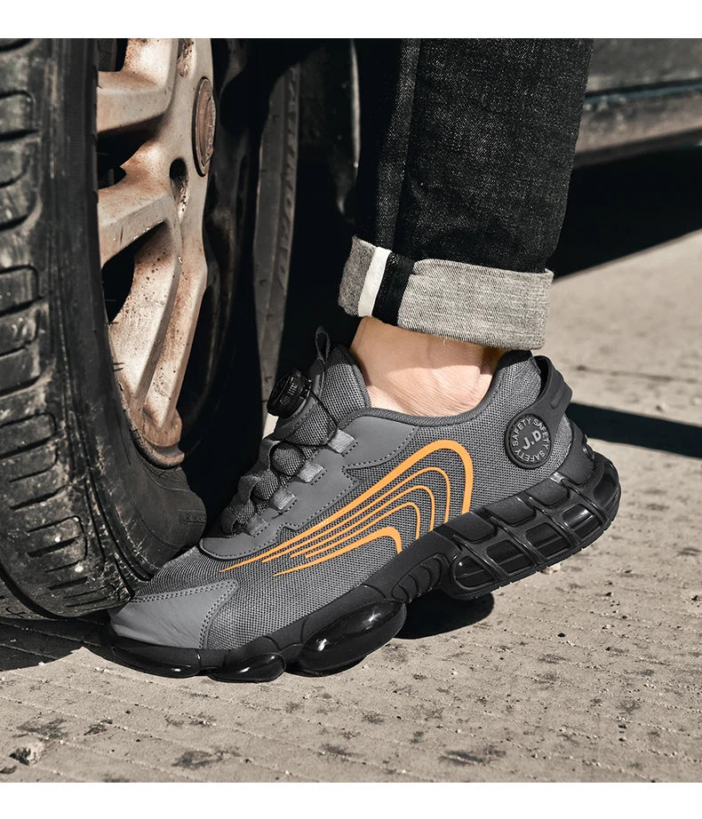 Men's Military Tactical Boots Army Boots Men Side Zipper Military Boots Men Anti-Slip Ankle Boots Work Safety Shoes Hiking Shoe