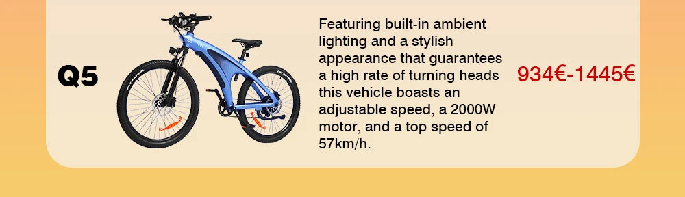 HX Q5 Ebikes 2000W Adults Electric Bike Bicycle 2000W 48V 20AH 27.5 Inch Off-Road Tire Electric E Bikes Mountain Ebike.