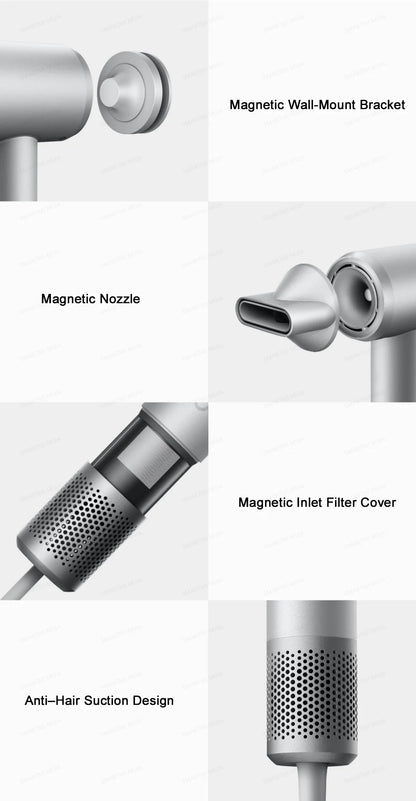 XIAOMI MIJIA High‑Speed Hair Dryer Pro,110k RPM,70 m/s Air,8 Airflow Modes,50 °C Constant Temp,200M Ions,CN Version With Ada.