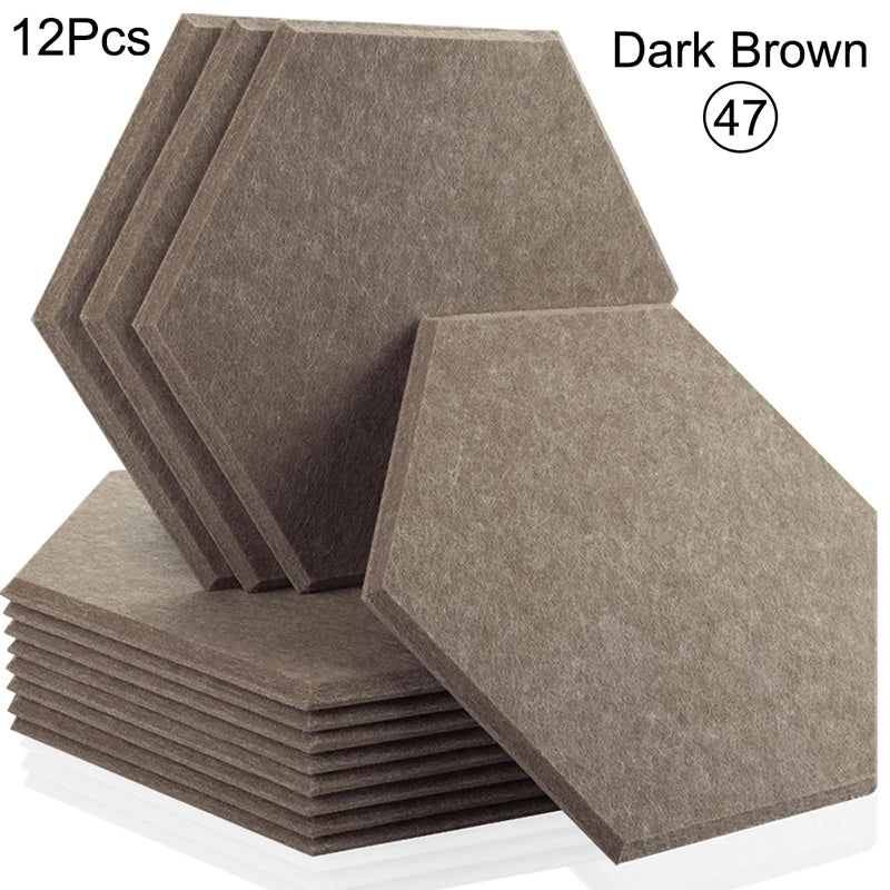 Hexagon 12 Pcs Sound Absorbing Panels Acoustic Wall Absorcion For Home Recording Studio Acoustic Insulator Door Sealing Strip