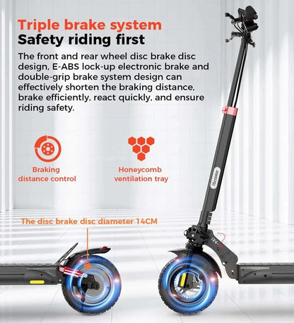 iScooter ix4 Foldable Adult Electric Scooter E-Scooter 45 KM/H Electric Kick Scooter 800W Skateboards 48V 15Ah Kickboard