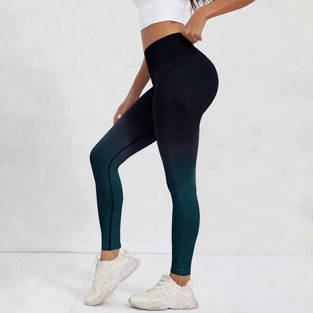 Tie Dye Seamless Leggings for Women High Waist Yoga Pants, Scrunch Butt Lifting Elastic Tights.