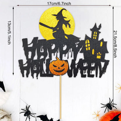 Halloween-Kuchenaufsatz, Geisterhandschloss, Spinnennetz, Kinder, alles Gute zum Geburtstag, Hochzeit, Party, Babyparty, Backen, Kuchen, Dessert, DIY-Dekoration