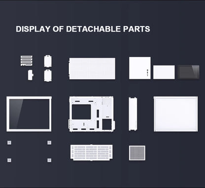 JONSBO Pinecone D31 M-ATX Computer Case Mesh Side Transparent ATX With Display Screen Games Chassis Support 360 Water Cooling.