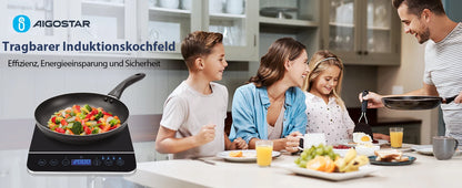 Aigostar BlueFire - portable induction hob with touch panel. Electric induction hob Up to 240℃ and 2000W.